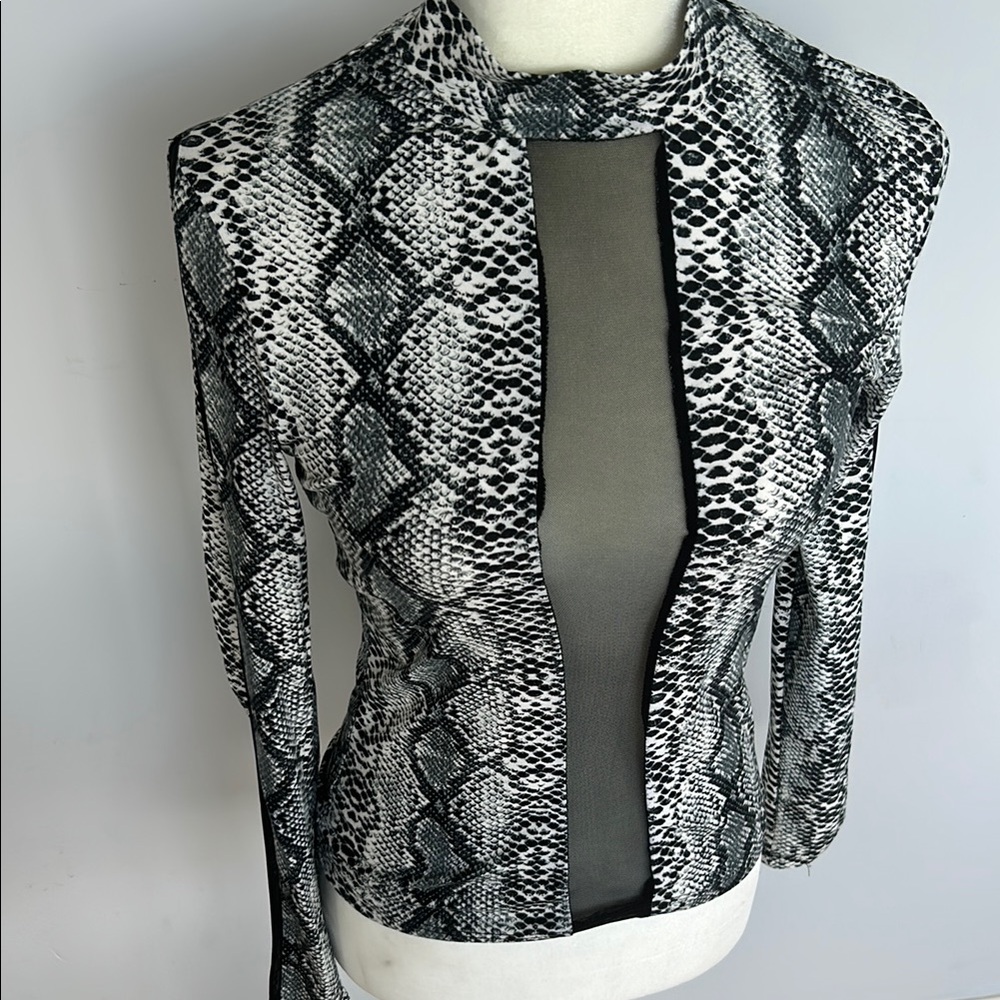 SHEIN Snakeskin Print Blouse